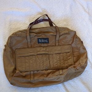 Totes Brown Travel Bag Durable Canvas Design